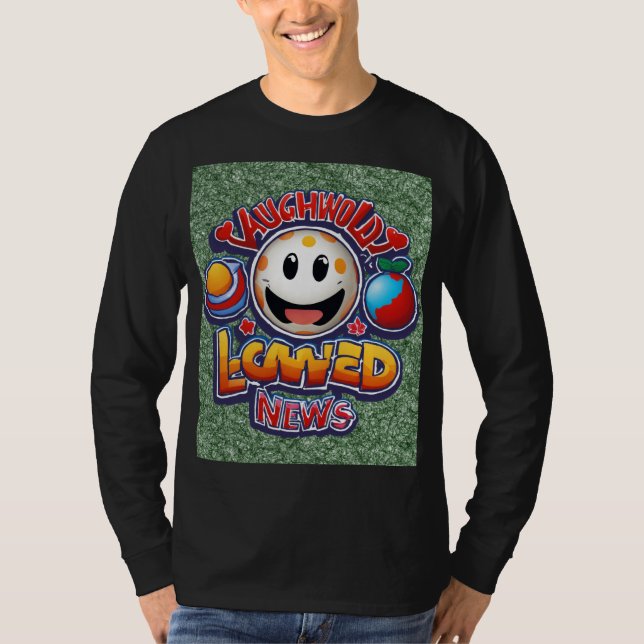Laugh World on Eco-Sketch Grass Tee (Front)