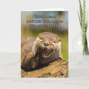 Laugher Otter Fun Anniversaire Carte de voeux Humo