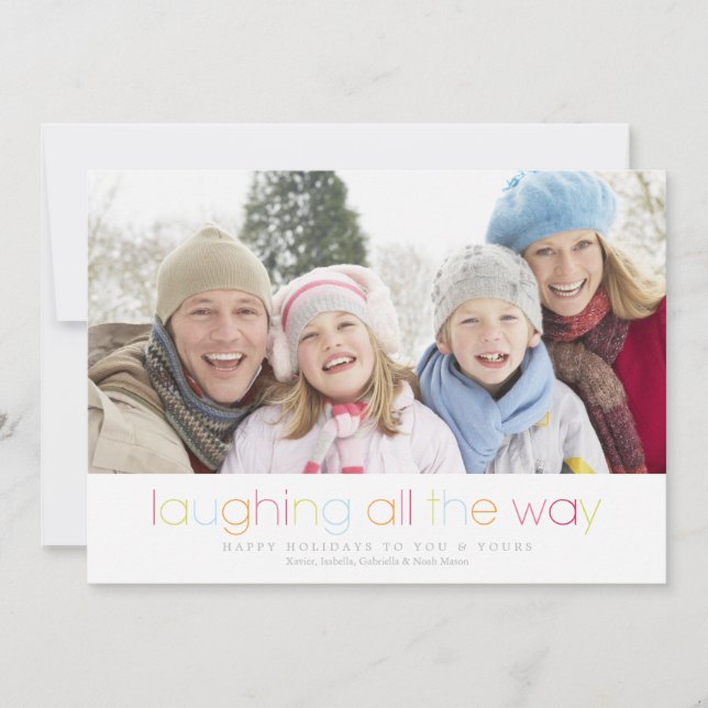 Laughing All The Way Holiday Card (Front)