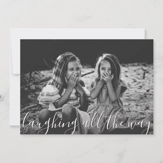 Laughing All the Way Overlay Full Photo Card (Front)