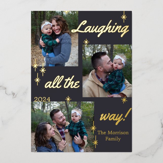 Laughing All Way Carte de vacances (Recto)