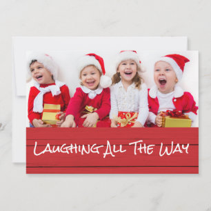 Laughing All Way Carte photo de Noël