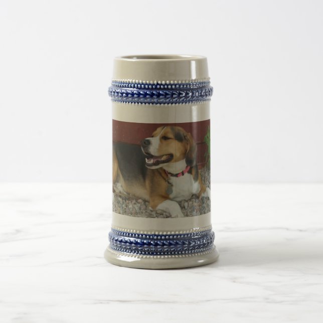 Laughing Beagle Beer Stein Coffee Mug (Center)