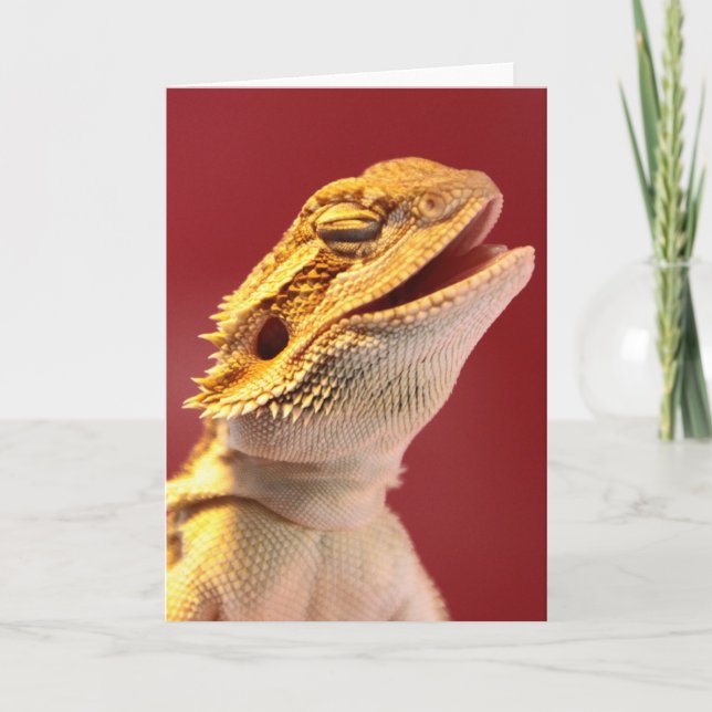 Laughing Bearded Dragon Card (Front)