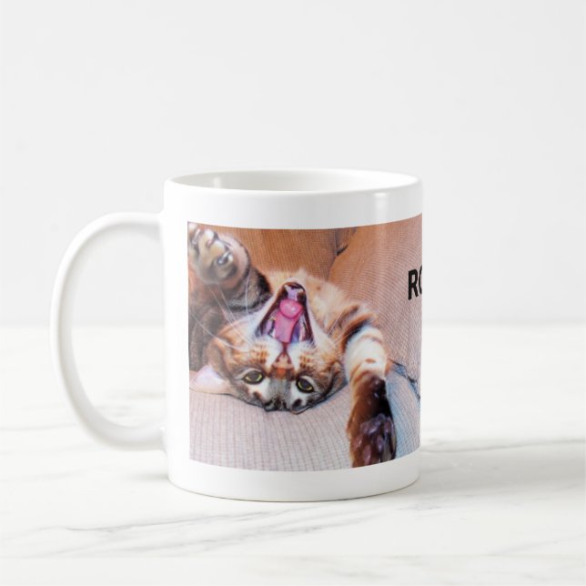 Laughing Bengal Cat Mug (Left)