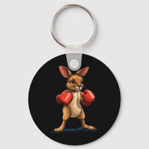 Laughing Boxer Kangaroo For A Fun Fight Vibe Keychain
