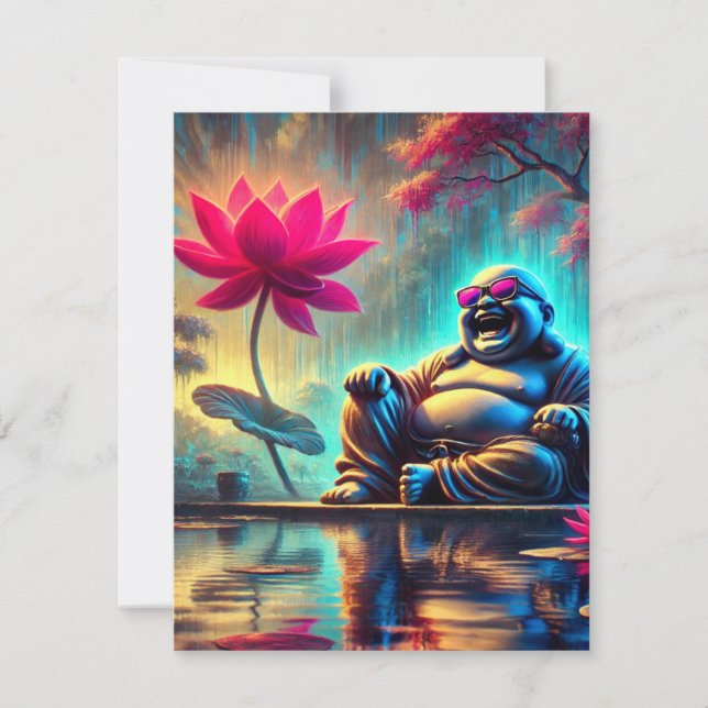 Laughing Buddha Invitation Card (Front)