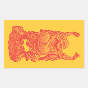 Laughing Buddha (red) Sticker