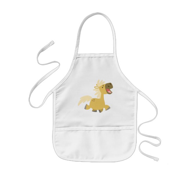 Laughing Cartoon Pony cooking apron (Front)