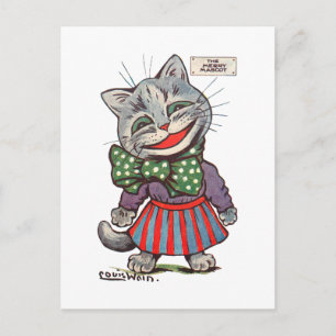 Laughing Cat, Louis Wain Postcard