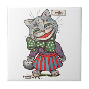 Laughing Cat, Louis Wain Tile