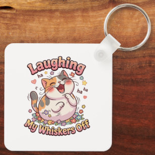 Laughing Cat Whiskers Off Keychain