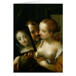 Laughing Couple with a mirror, 1596