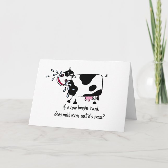 Laughing Cow, Birthday - Personalize It Card (Front)