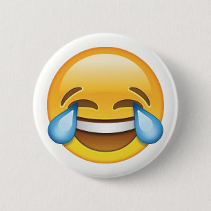 Laughing Crying Tears of Joy emoji 2 Inch Round Button