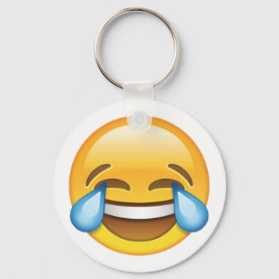 Laughing Crying Tears of Joy emoji Keychain