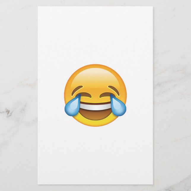 Laughing Crying Tears of Joy emoji Stationery (Front)