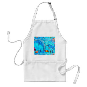 laughing dolphins apron