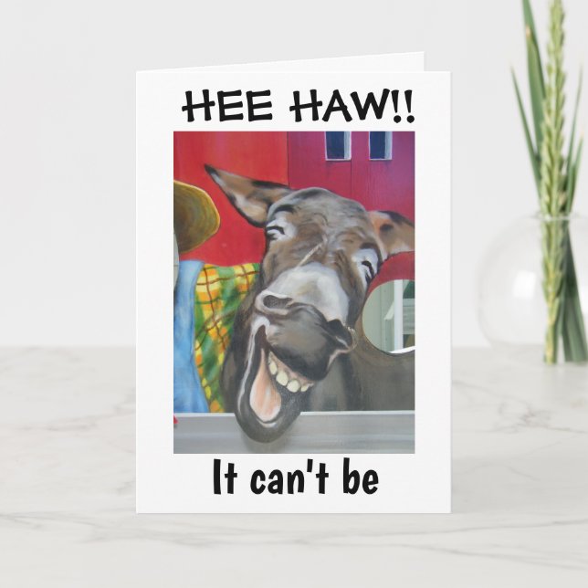 "LAUGHING DONKEY GREETING" FOR "21st BIRTHDAY" Card (Front)