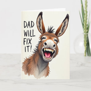 Laughing Equine Fathers Day Card