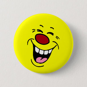 Laughing Face Grumpey 2 Inch Round Button