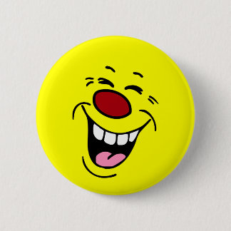 Laughing Face Grumpey 2 Inch Round Button