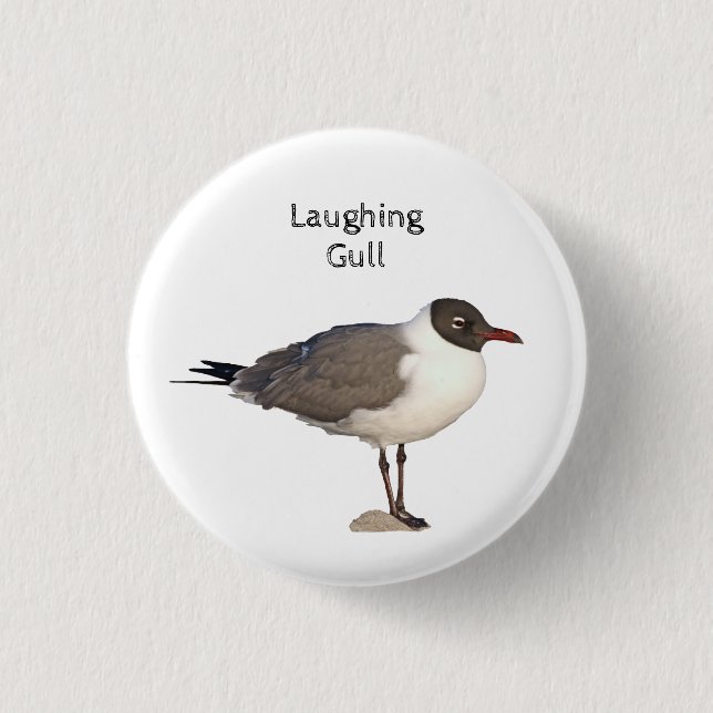 Laughing Gull 1 Inch Round Button (Front)