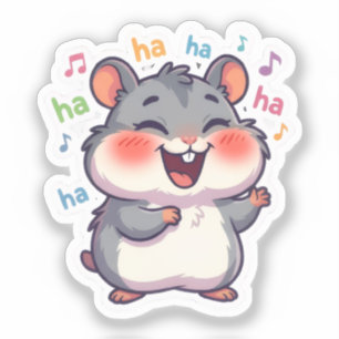Laughing Hamster Sticker