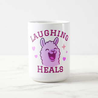 Laughing Heals Cute Llama Coffee Mug