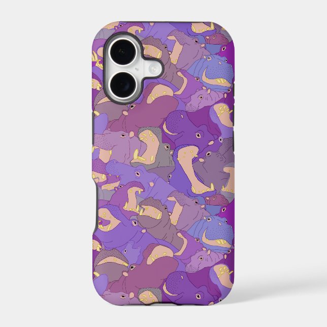 Laughing Hippos - purple (Back)