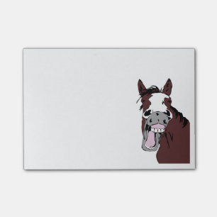 Laughing Horse Fun Equestrian art Post-it Notes