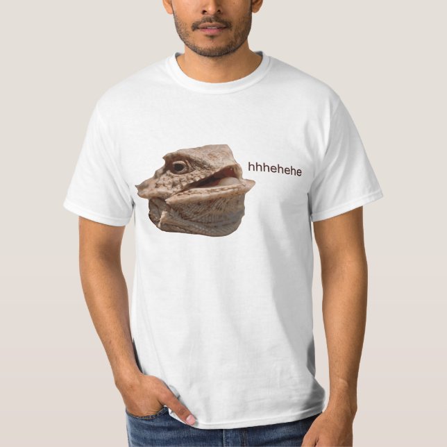 Laughing Iguana HeHe Lizard T-Shirt (Front)