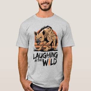 Laughing in the Wild – Fierce Hyena Tribal Style T-Shirt
