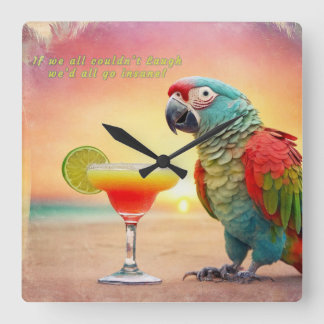 Laughing Insane -  Square Wall Clock