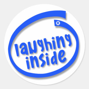 Laughing Inside Classic Round Sticker