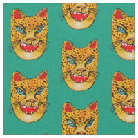 Laughing Jaguar Watercolor Green