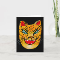Laughing Jaguar Watercolor Happy Birthday