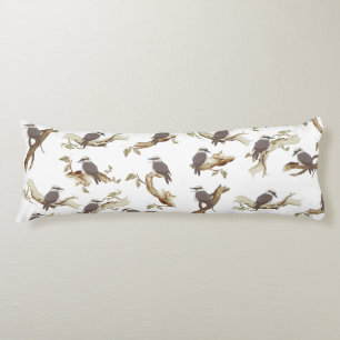 Laughing Kookaburra Australian Bird Eucalyptus Body Pillow