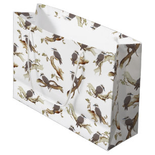 Laughing Kookaburra Australian Bird Eucalyptus  Large Gift Bag