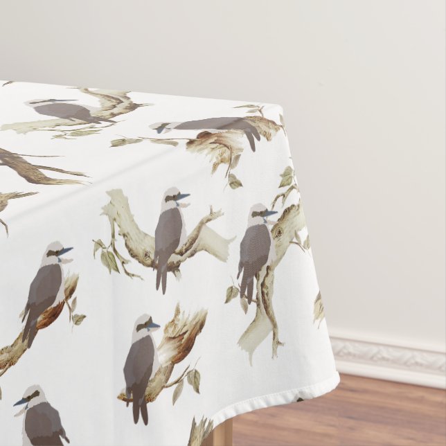 Laughing Kookaburra Australian Bird Eucalyptus  Tablecloth (In Situ)
