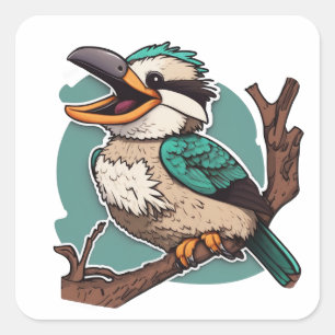Laughing Kookaburra Square Sticker