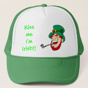 Laughing Leprechaun St Patrick's Day Trucker Hat