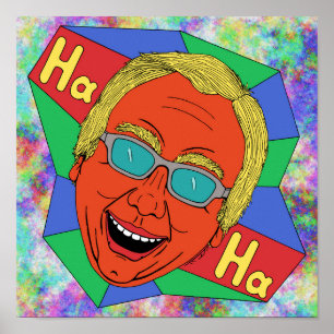 Laughing Man (Artist Self-Portrait)  Poster