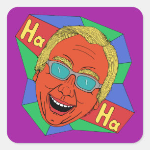 Laughing Man (Artist Self-Portrait)  Square Sticker