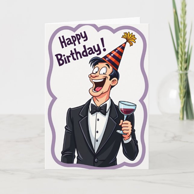 Laughing Man Birthday Card (Front)