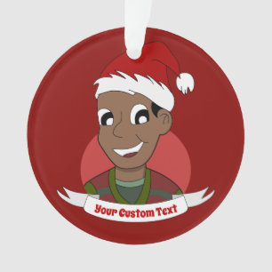 Laughing man Christmas cartoon Ornament