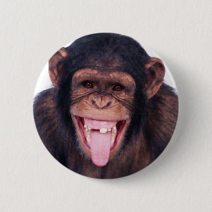 Laughing Monkey 2 Inch Round Button