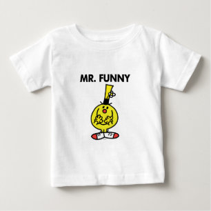 Laughing Mr. Funny With Flower Baby T-Shirt
