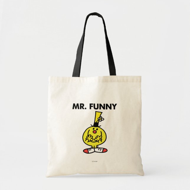 Laughing Mr. Funny With Flower Tote Bag (Front)
