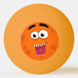 Laughing Orange Monster Personalize Ping Pong Ball